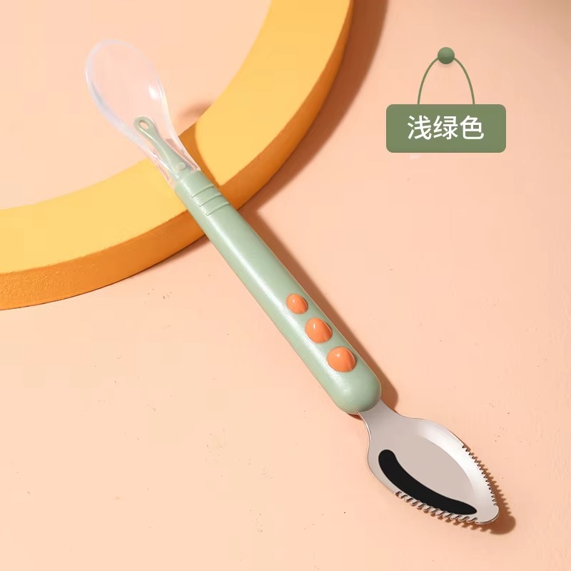Baby Food Menu - Cucchiaio Doppio per Neonati in Silicone
